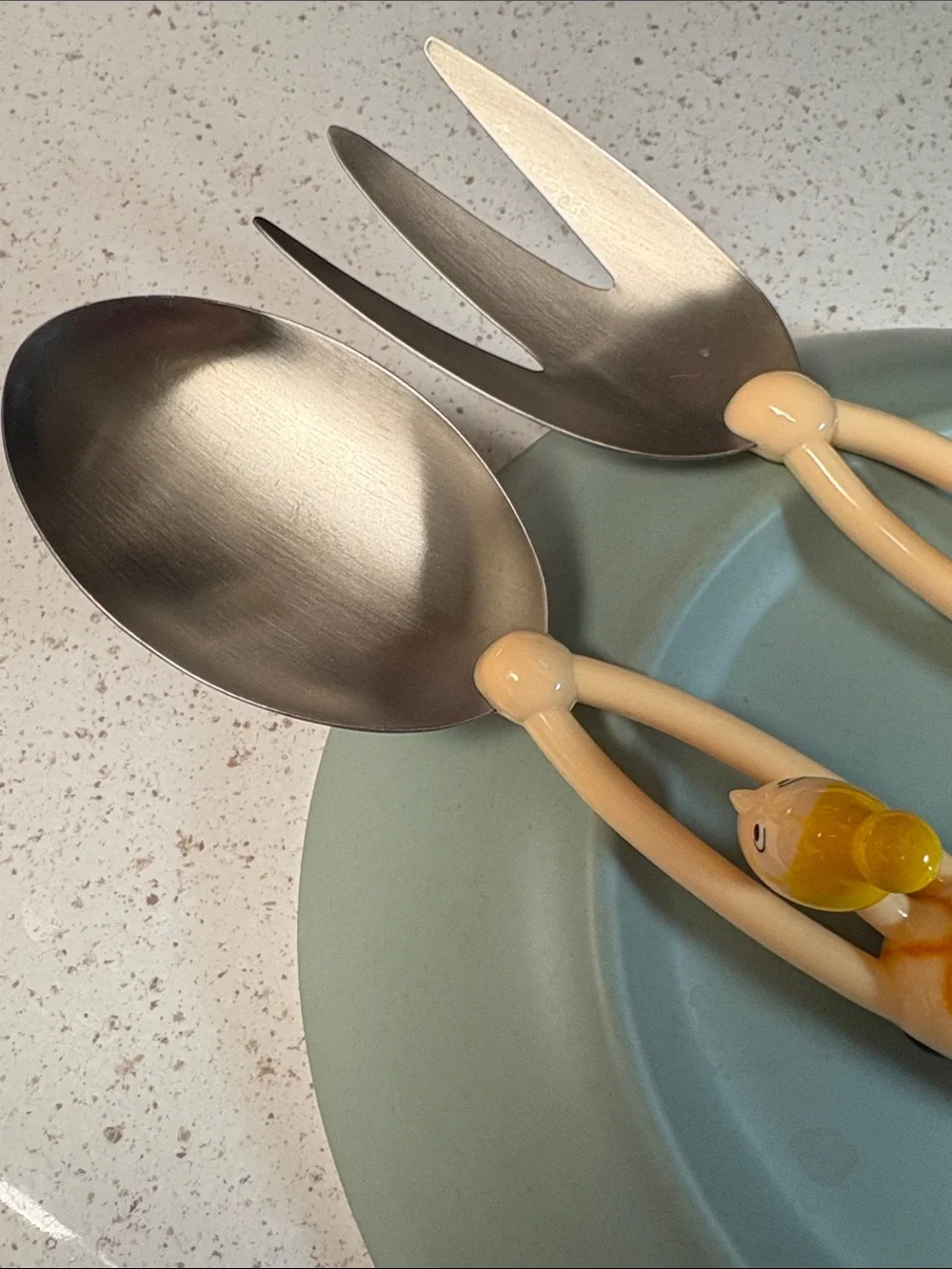 Pylones of Paris - swimmers -Handled Salad Serving set